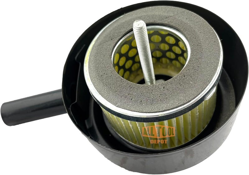 ALL Tool Depot 1/2" NPT فلتر هواء ضاغط الهواء مع كاتم صوت وهيكل معدني وعنصر الترشيح - Image 5