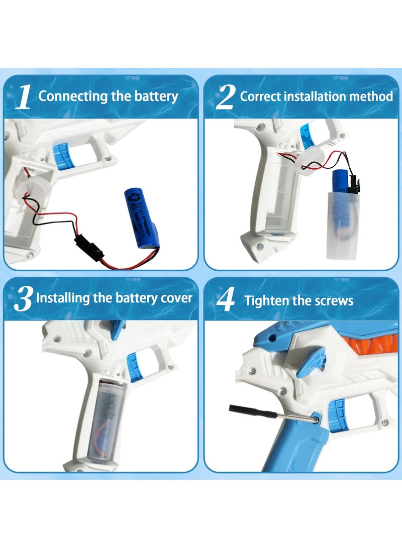 SYOSI Electric Water Gun for Kids Adults, Large Capacity Water Storage Ring, Powerful Automatic Squirt Guns, 32ft Range Water Guns, Summer Swimming Pool Party Beach Squirt Guns Activity (Blue Shark) - Image 4