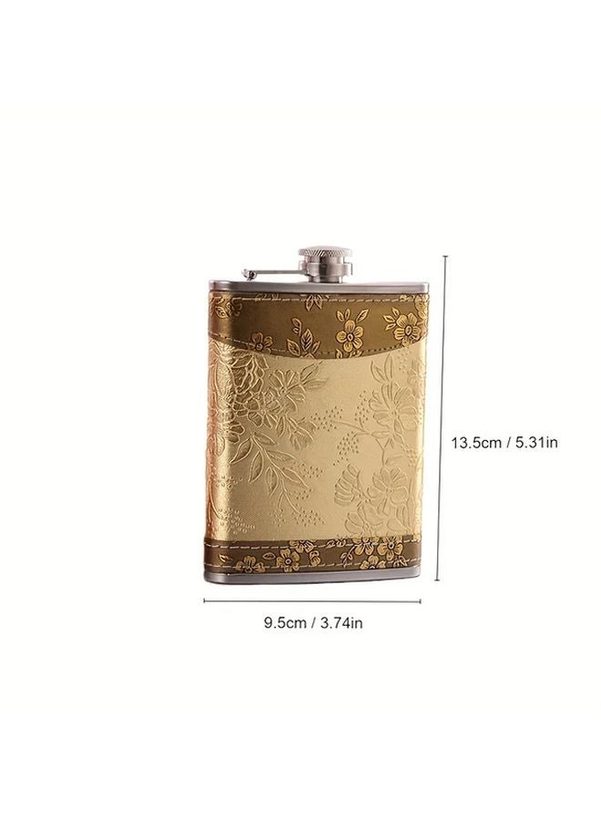 Stainless Steel Hip Flask Gift Box Set of 4 8Oz 224Ml for Outdoor Adventures - Image 2