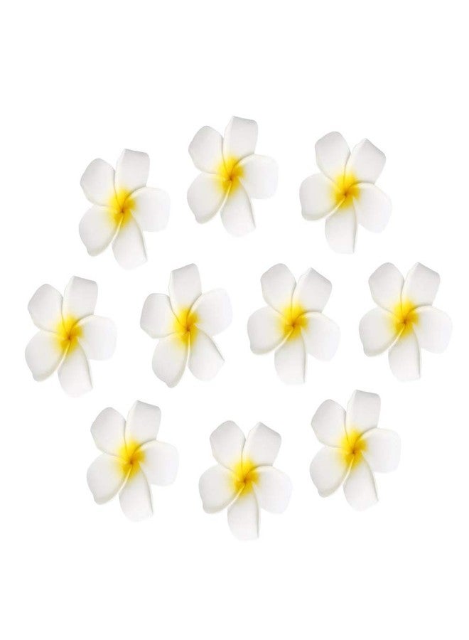 Women's Hawaiian Plumeria Flower Hair Clip Wedding Bridal Hairpin Barrette Hair Accessories - 10 Pieces
