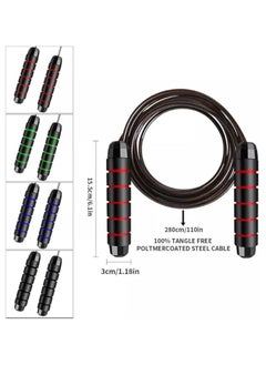SportQ SportQ Premium Quality Tangle Free Training Rope, Smart Foam Handles with Ball Bearing - Perfect for Speed ​​and Endurance Training Jump Rope  - Image 5