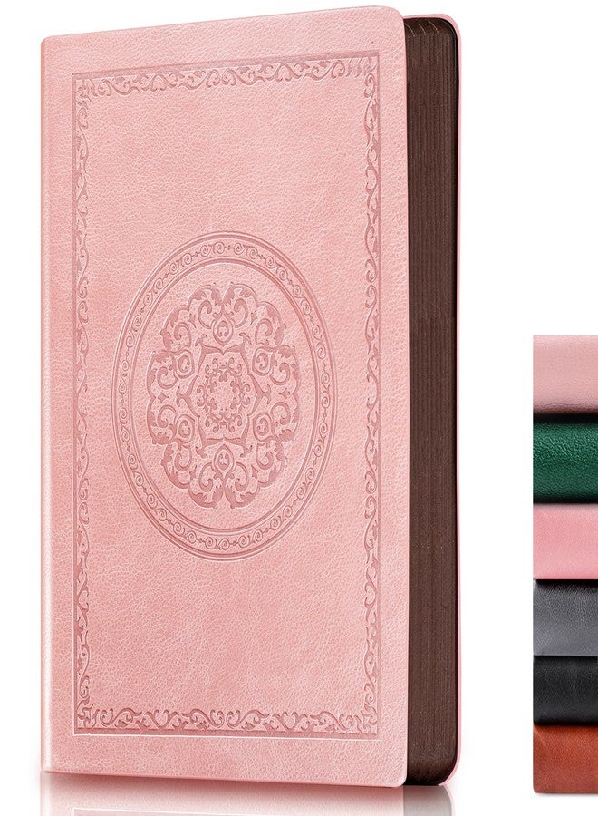 Fetinar 2026 Leather Vintage Journal Notebook,300 Pages,Leather Softcover Lined Journal Notebooks for Women Men,Notebook Journals for Writing Travel,Business,Office,Rose Gold Pink - Image 1