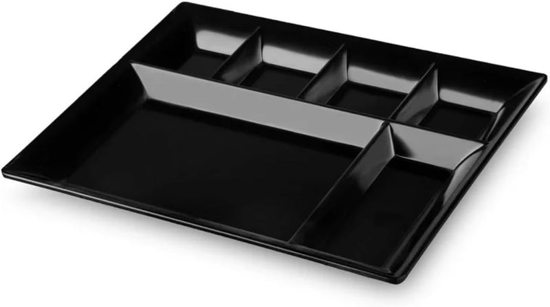 Servewell Harmony 17" Five-Divided Plate - Black - Image 2