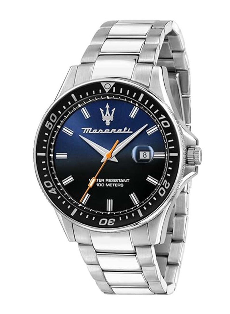 Maserati ساعة سفيدا للرجال بمينا متعدد الألوان وسوار من الستانلس ستيل R8853140001 - 44 مم - Image 1