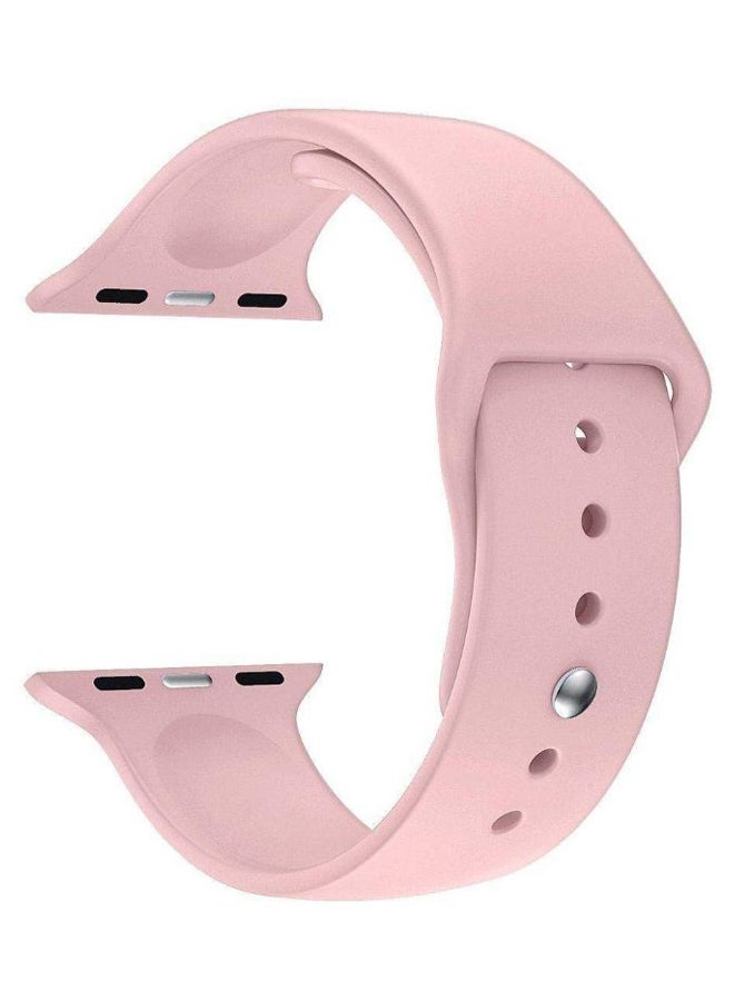 Perfii Solid Replacement Band For Apple Watch Series 5/4/3/2/1 Light Pink - Image 1