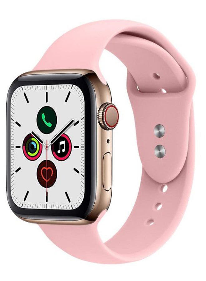 Perfii Solid Replacement Band For Apple Watch Series 5/4/3/2/1 Light Pink - Image 2