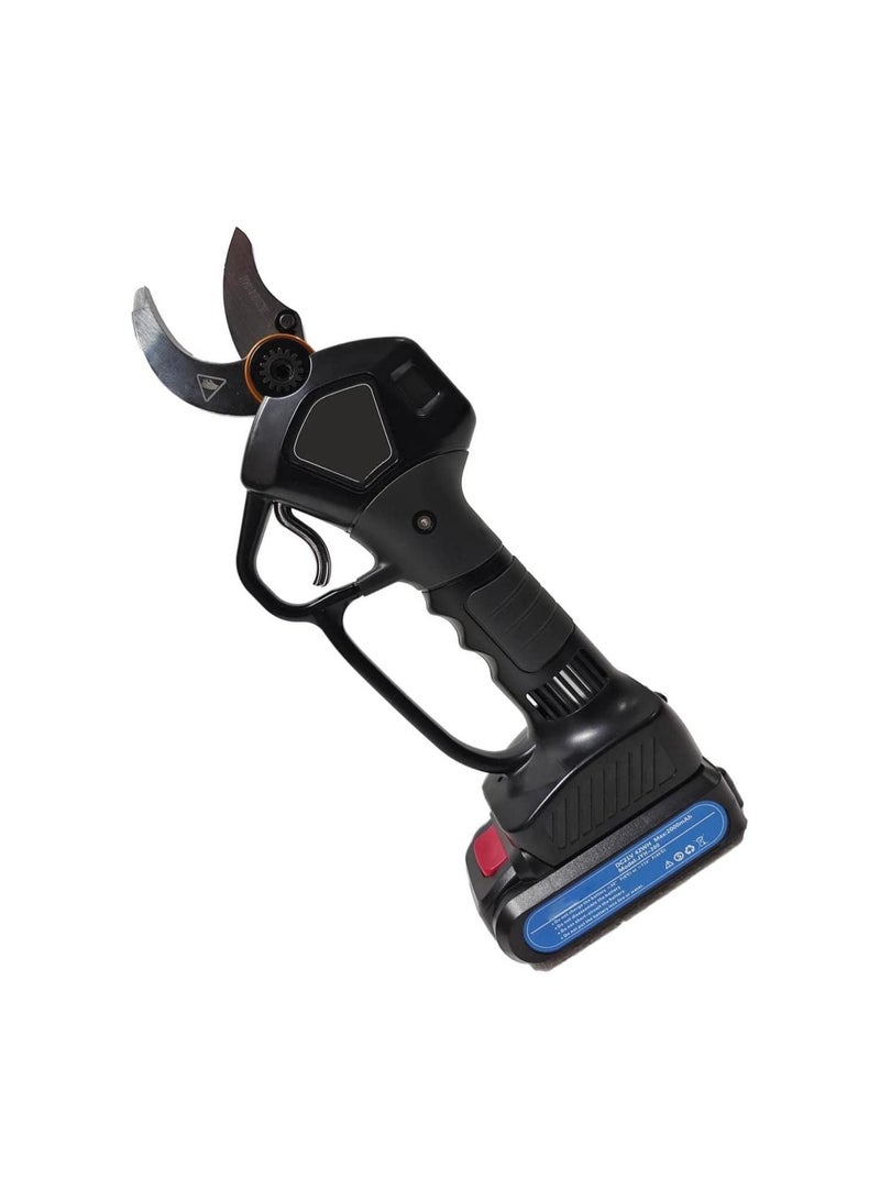 30mm Electric Pruning Shears Scissor Sharp Blade Battery Rechargeable, Safe Garden / Tree Branch Pruner Cutter Cordless Cutting Tool