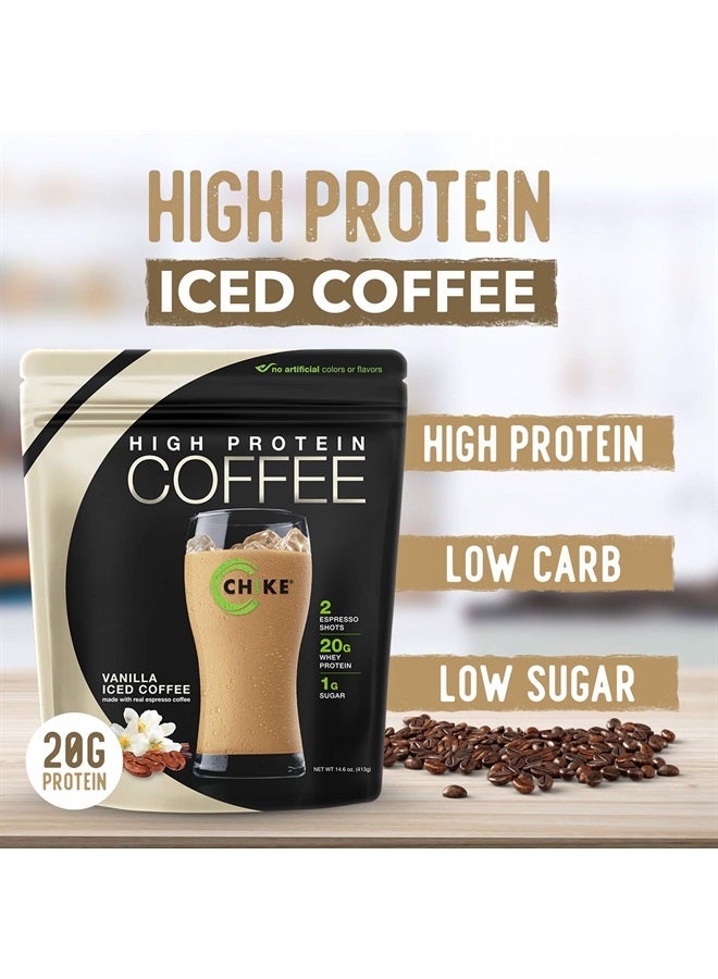 Chike Vanilla High Protein Iced Coffee, 20 G Protein, 2 Shots Espresso, 1 G Sugar, Keto Friendly and Gluten Free, 14 Servings (14.6 Ounce) - Image 3