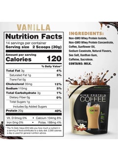 Chike Vanilla High Protein Iced Coffee, 20 G Protein, 2 Shots Espresso, 1 G Sugar, Keto Friendly and Gluten Free, 14 Servings (14.6 Ounce) - pzsku/ZFB19974E01AFAF7CA148Z/45/_/1715567665/736f2e26-0aec-49b0-afb2-79a4cb6d64f5