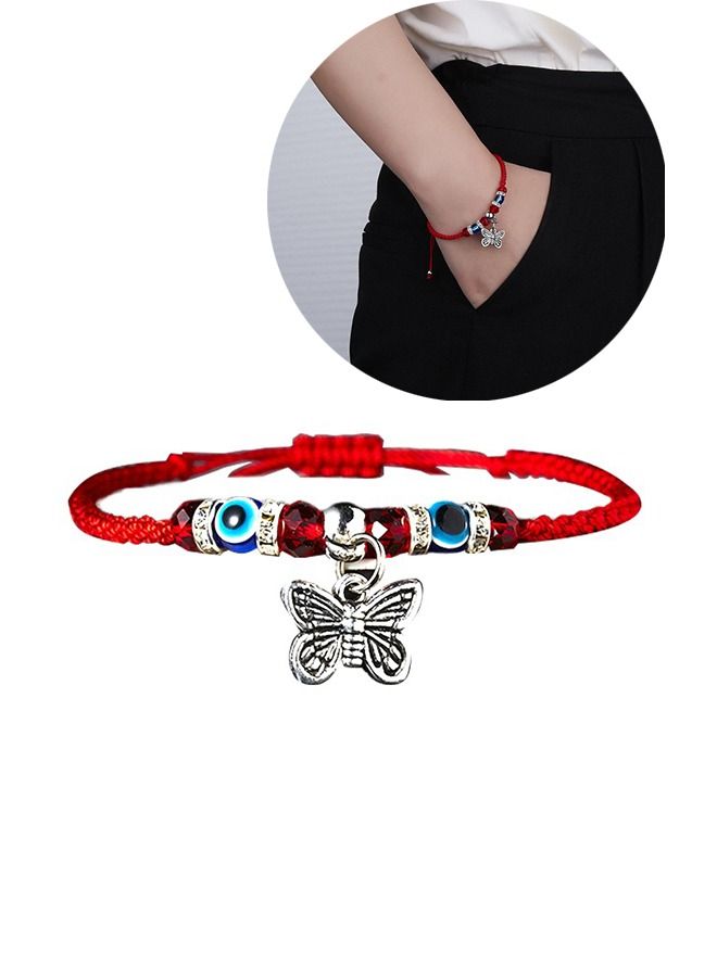 Butterfly Red String Kabbalah Evil Eye Charm Bracelets - Image 1