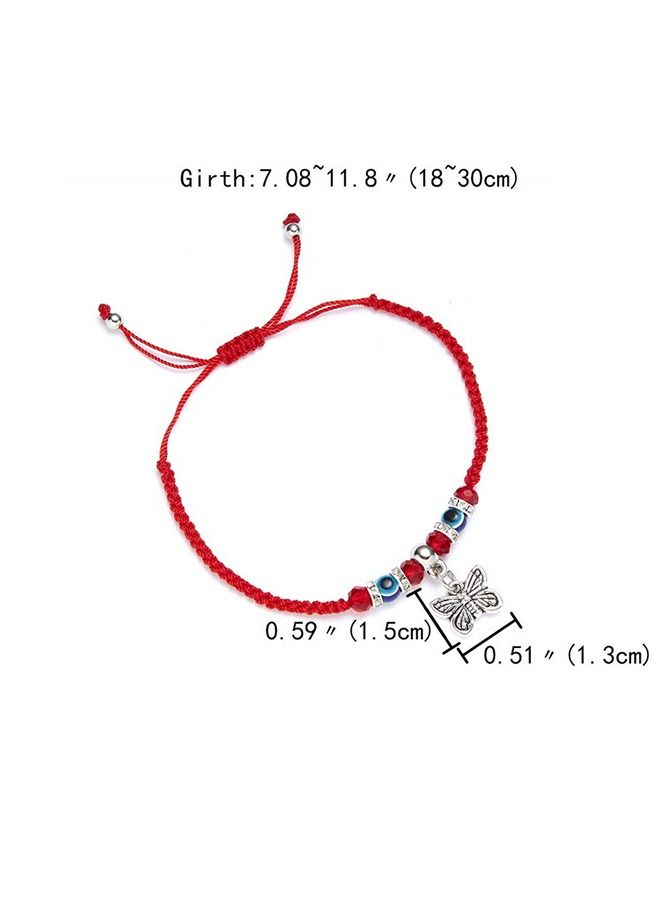 Butterfly Red String Kabbalah Evil Eye Charm Bracelets - Image 3