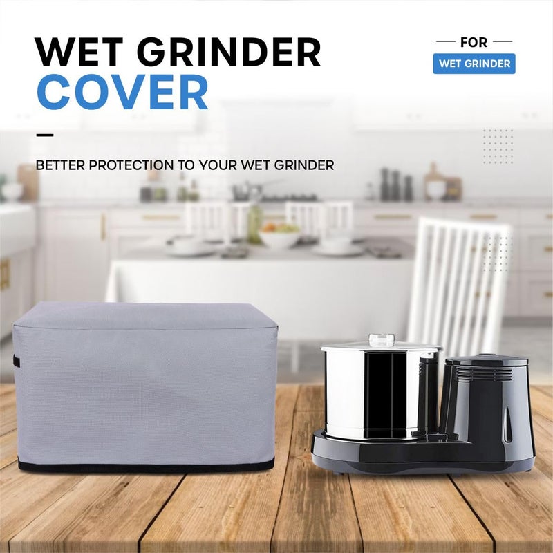 Crasome Dust Proof Water Resistant Kitchen Wet Grinder Cover for 2 Litre Table Top Butterfly Rhino Butterfly Smart Butterfly Hippo Grey - Image 5