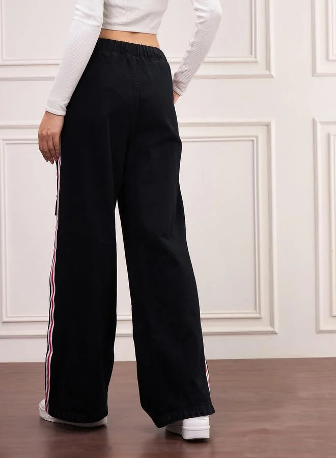 SASSAFRAS SASSAFRAS Low Rise Side Tape Cargo Jeans