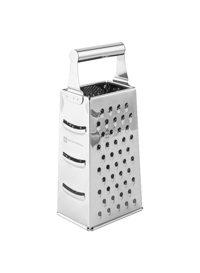 Restaurantware Met Lux Cheese Grater, 1 Heavy-Duty Box Grater - With 4 Sides, Built-In Handle, Stainless Steel Food Grater, For Vegetables And Cheese, - Image 2