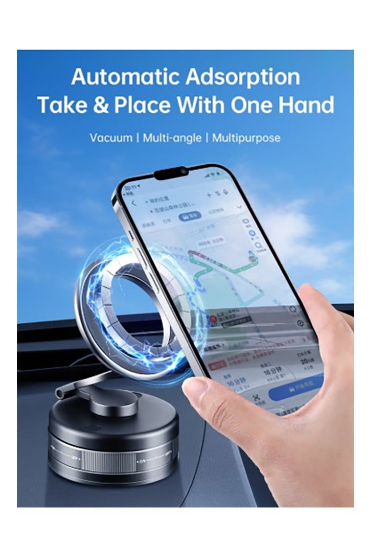 حامل هاتف مغناطيسي للسيارة - حامل لوحة القيادة قابل للطي يدور 360 درجة، متوافق عالميًا مع الهواتف الذكية - Image 2