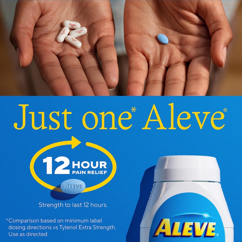 Aleve أليف مسكن للألم ومخفض للحمى نابروكسين صوديوم أقراص، تخفيف آلام الجسم، 270 حبة - Image 5