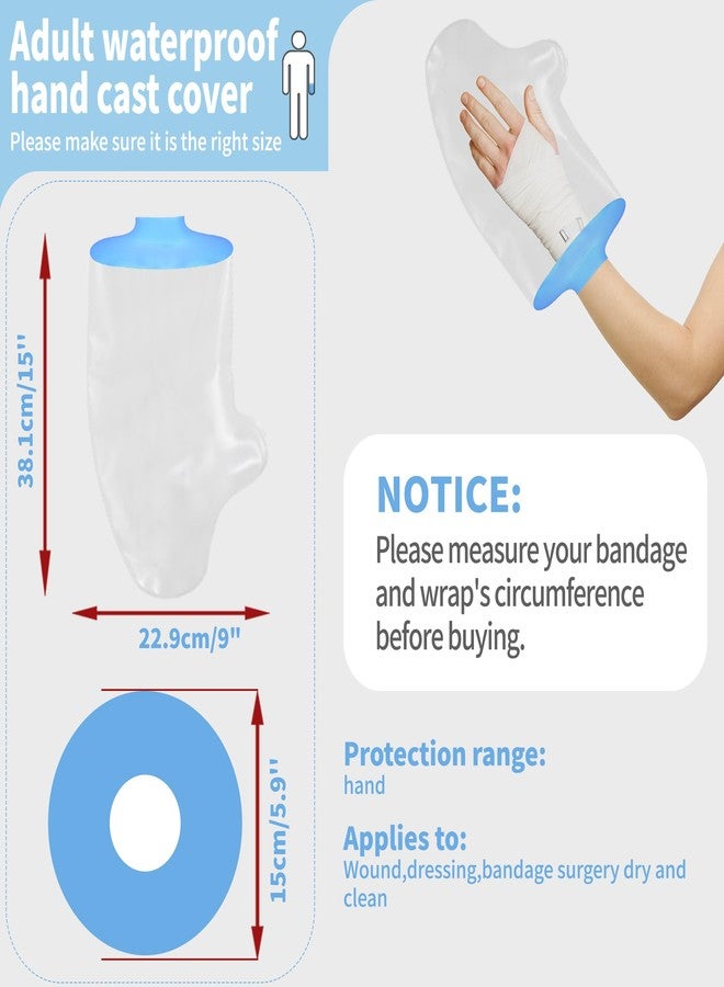 KEEFITT Waterproof Hand Cast Cover for Shower, Watertight Silicone Wrist Wound Protector After Surgery for Injury, Finger Splint, Bandage and Burn - Image 2