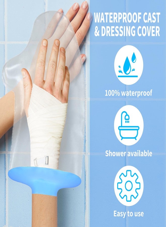 KEEFITT Waterproof Hand Cast Cover for Shower, Watertight Silicone Wrist Wound Protector After Surgery for Injury, Finger Splint, Bandage and Burn - Image 3