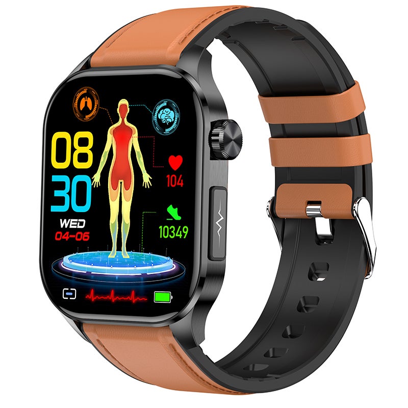 Smart Watch 2.04-Inch High-Clear AMOLED Display - 24-Hour Health Monitoring Sos Emergency Call Function Fitness Watch for Men Outdoor Sports Daily Use - Image 1