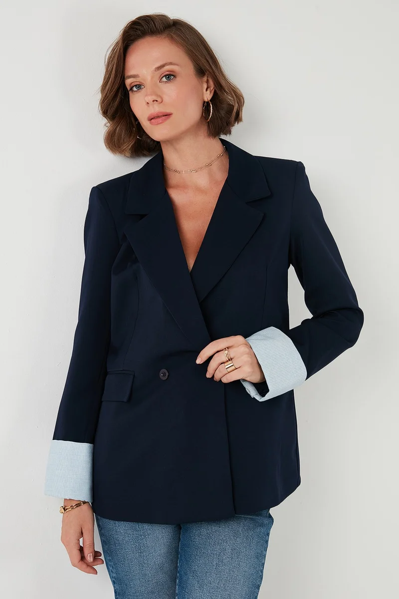 Lela Regular Fit Double Breasted Blazer Jacket Women's Jacket 611BC00025