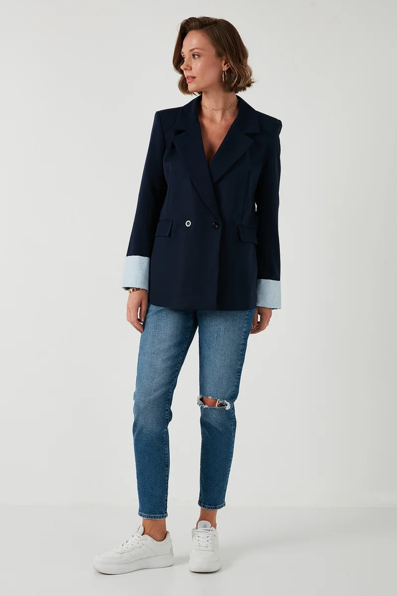 Lela Regular Fit Double Breasted Blazer Jacket Women's Jacket 611BC00025