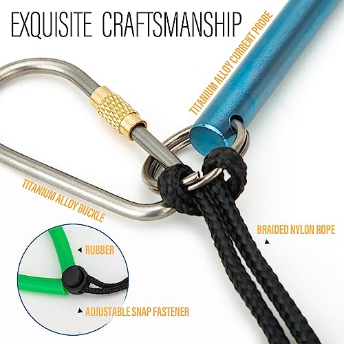 TiTo Titanium Scuba Diving 14''/35cm Titanium Alloy Lobster Tickle Pointer Stick w/Measurement & Lanyard (Titanium Color) - Image 3
