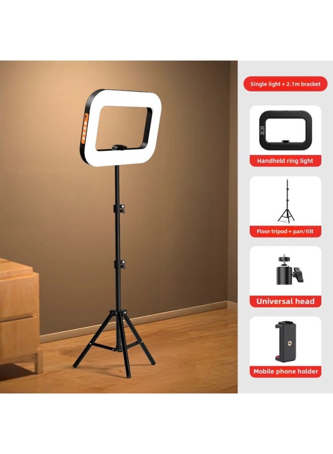 YM-200 Outdoor Charging Fill Light Desktop Live Rabbit Cage Mobile Photography Light Handheld Ring Beauty Fill Light-Light Source Color:Rechargeable Model With 2 Hours Of Battery Life  - Image 1