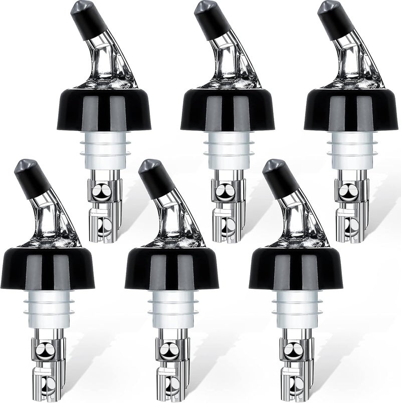 SuproBarware Liquor Bottle Pourers Set of 6 Wine Pourers 1oz Measured Liquor Pourers liquor Dispenser Bartender Pourer for Alcohol Tequila Cocktail Whiskey Home bar - Image 1