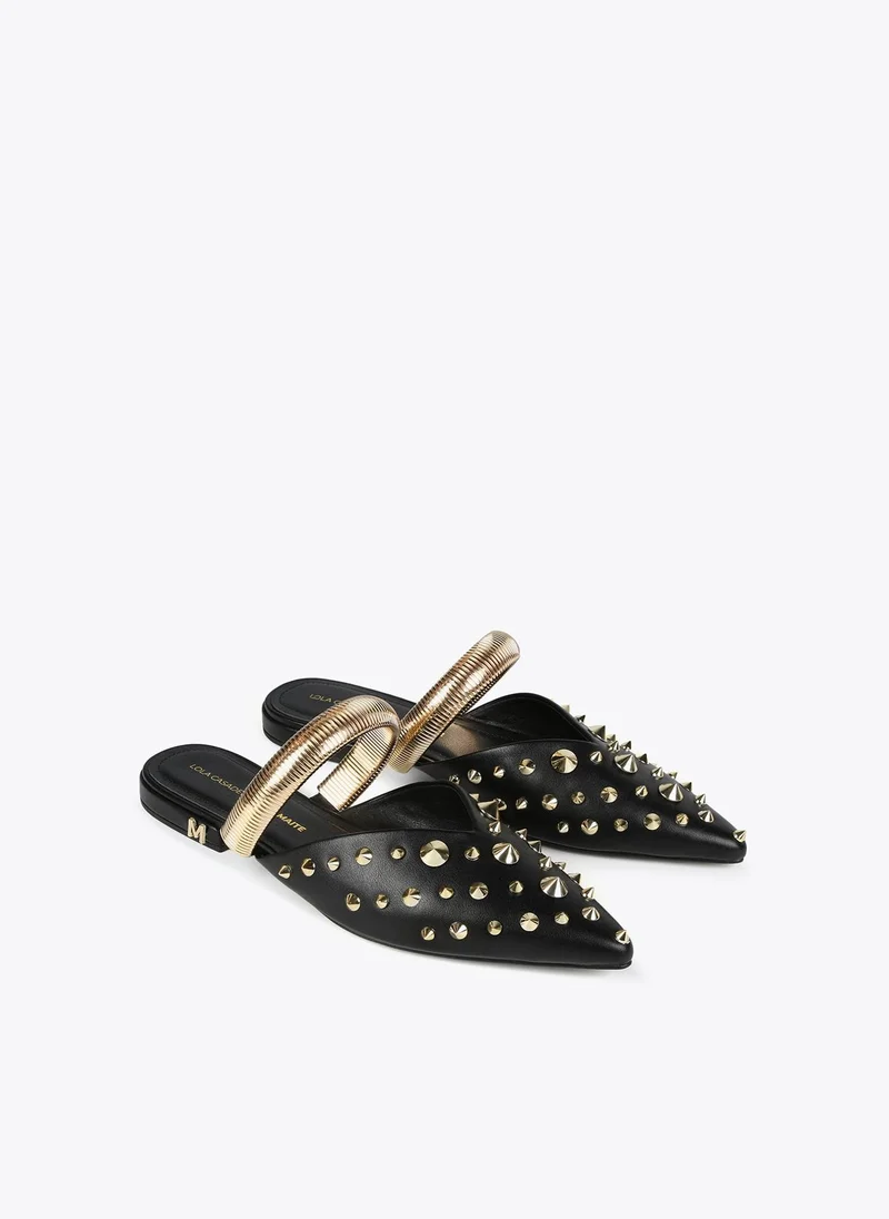 Lola Casademunt Mules with strap and metal embellishments