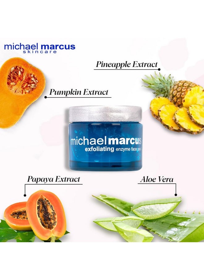 Michael Marcus - Exfoliating Enzyme Face Peel (1.7Oz Jar) - Face Exfoliator Mask For Dullness, Fine Lines, Wrinkles & Uneven Skin Tone - Remove Impurities And Unclog Pores With Cruelty Free Skincare - Image 1