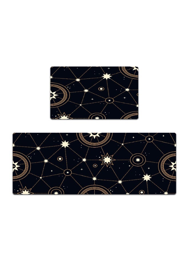 آنا طقم سجادات من الجلد PVC بقياس 45*75 سم و 45*120 سم، مقاومة للزيوت والماء، مرنة وسهلة التنظيف. - Image 1