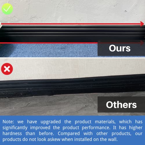 COUKIU Flexible Baseboard Molding Trim, Peel and Stick Rubber Wall Base Moulding Trim, 4 Inch x 10 Feet Self-Adhesive Vinyl Wall Base Cove Base (Pure White) - Image 4