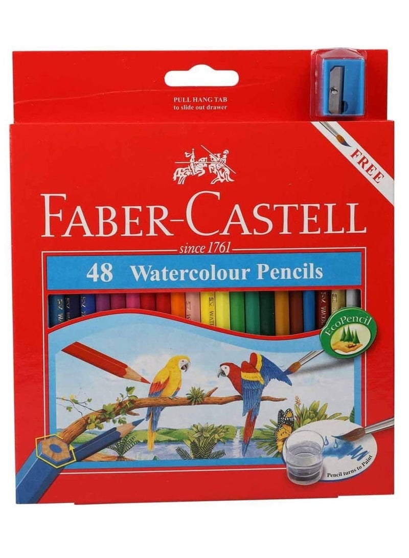 FABER-CASTELL أقلام ألوان مائية متعددة الألوان مكونة من 48 قطعة