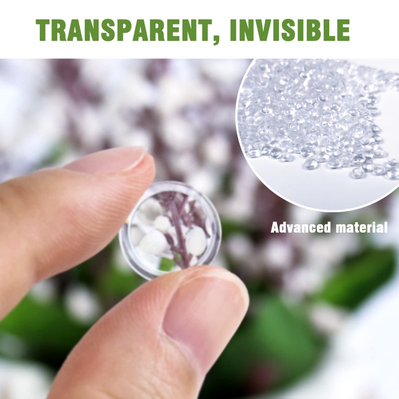 COVERCORNER Super High Viscosity Cabinet Door Bumpers -250 pcs 1/2â€Diameter Clear Adhesive Pads New PU Material Glass Hardware Bumpers for Drawers, Glass Tops, Small Furniture(250pcs) - Image 3