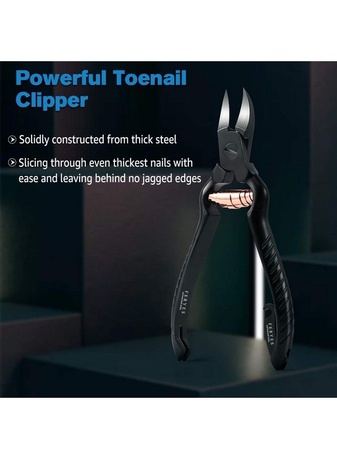 FERYES Precision Toenail Clippers For Thick Or Ingrown Toenails - Secure And Stylish Design Thick Nail Clipper - W/Leather Case - Image 1