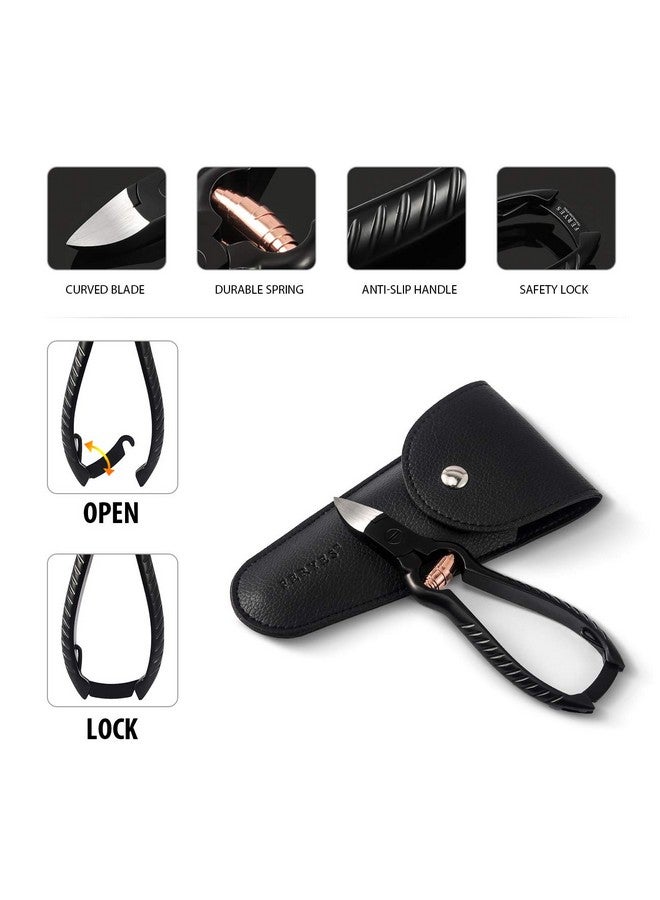 FERYES Precision Toenail Clippers For Thick Or Ingrown Toenails - Secure And Stylish Design Thick Nail Clipper - W/Leather Case - Image 2
