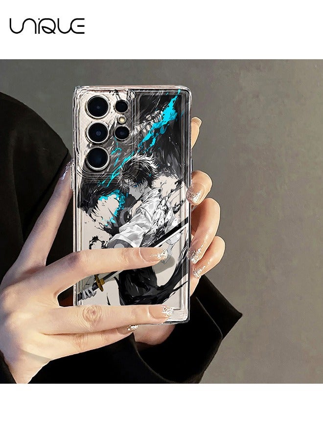 Unique Compatible with Galaxy S23 Ultra Cases, Anime Character Cases, Okkotsu Yuta Cases - Clear Black Phone Cases - Sleek and Simple Phone Cases - TPU Drop Protection - Image 1