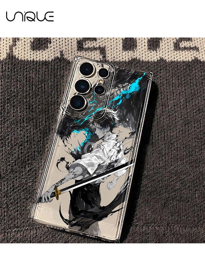 Unique Compatible with Galaxy S23 Ultra Cases, Anime Character Cases, Okkotsu Yuta Cases - Clear Black Phone Cases - Sleek and Simple Phone Cases - TPU Drop Protection - Image 2