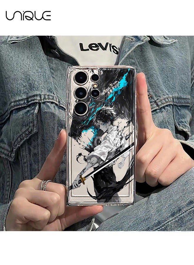 Unique Compatible with Galaxy S23 Ultra Cases, Anime Character Cases, Okkotsu Yuta Cases - Clear Black Phone Cases - Sleek and Simple Phone Cases - TPU Drop Protection - Image 4