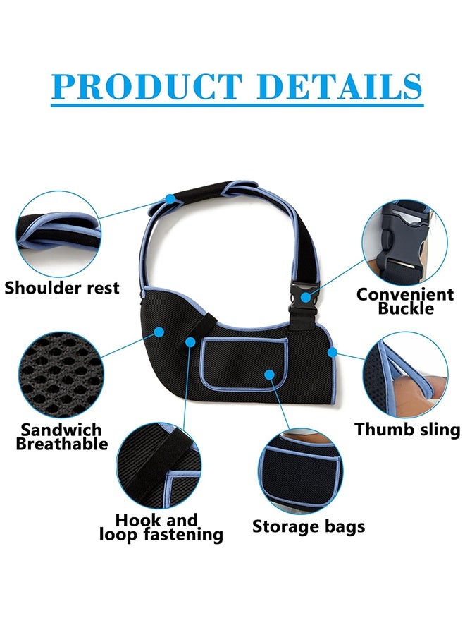 Polish'D Arm Sling Shoulder Immobilizer, Rotator Cuff Support Brace, Comfortable Medical Sling for Shoulder Injury, Left and Right Arm, Men and Women, for Broken, Dislocated, Fracture, Strain - Image 4