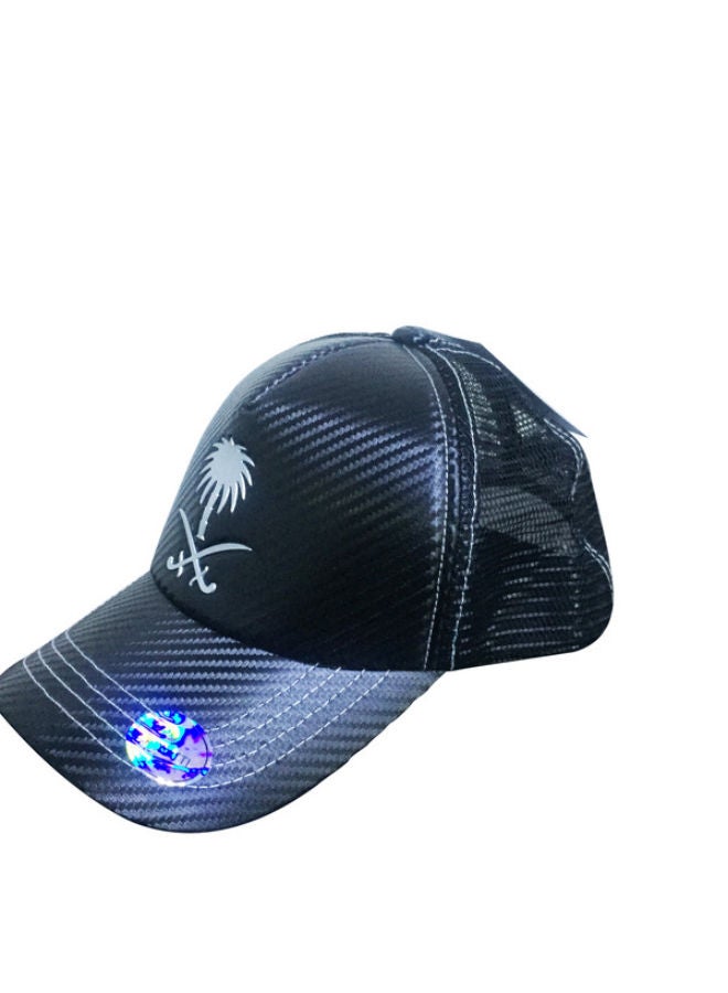 روفاتي كاب-السعودية-فضي-شعار-كاب-اسود كربوني - Image 2