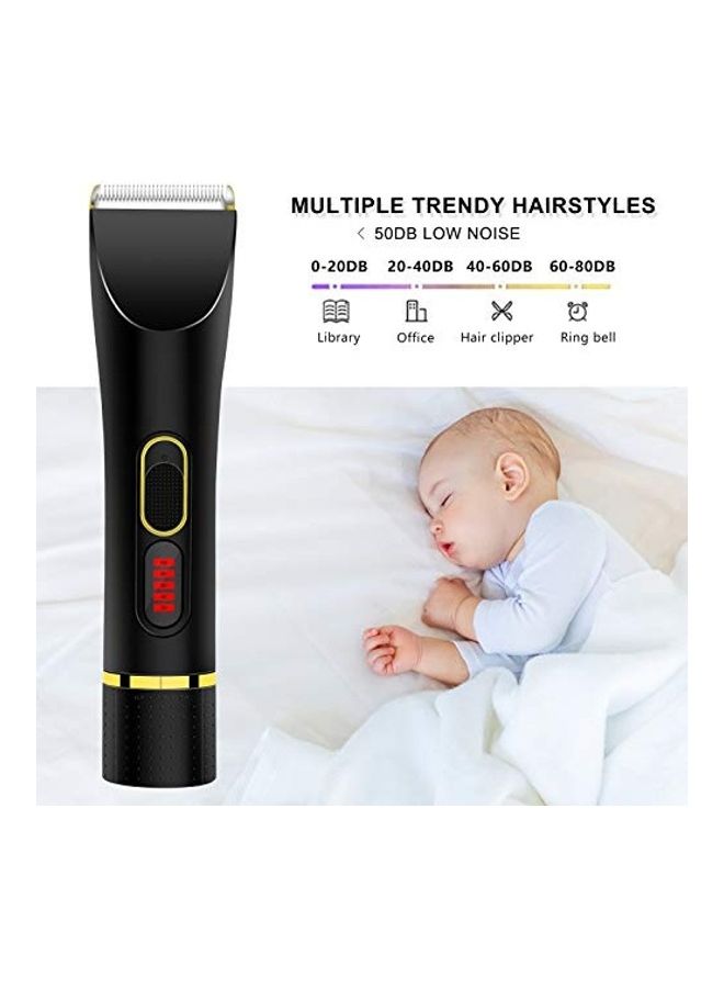 Professional Rechargeable Electric Hair Trimmer Set For Men Black/Golden - Image 2