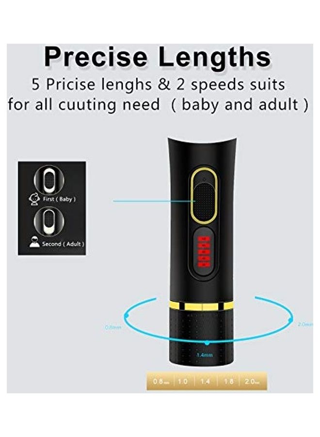 Professional Rechargeable Electric Hair Trimmer Set For Men Black/Golden - Image 4