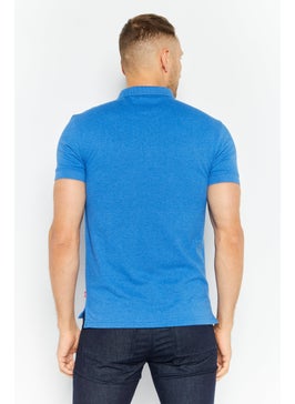 Levi's Men Regular Fit Graphic Short Sleeve Polo Shirt, Blue  - Image 2