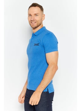 Levi's Men Regular Fit Graphic Short Sleeve Polo Shirt, Blue  - Image 4