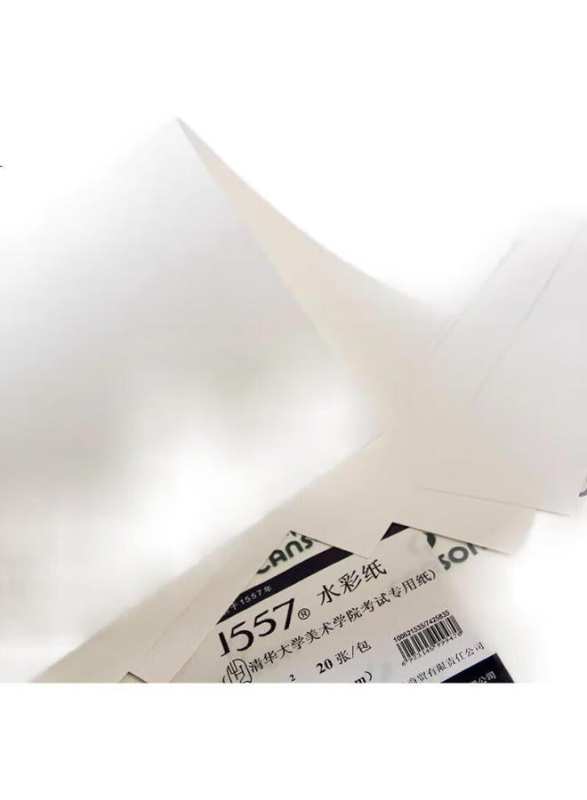 CANSON ورق كانسون للرسم بالألوان المائية 4K متوسط الخشونة، ورق رسم احترافي لطلاب الفن، المبتدئين، ورق رسم سميك للرسم، 4K 200G، 10 ورقات/عبوة، رسم فني - Image 3