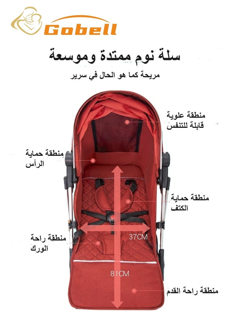 جوبل عربة أطفال متعددة الوظائف قابلة للطي خفيفة الوزن للسفر عربة أطفال واحدة - Image 5
