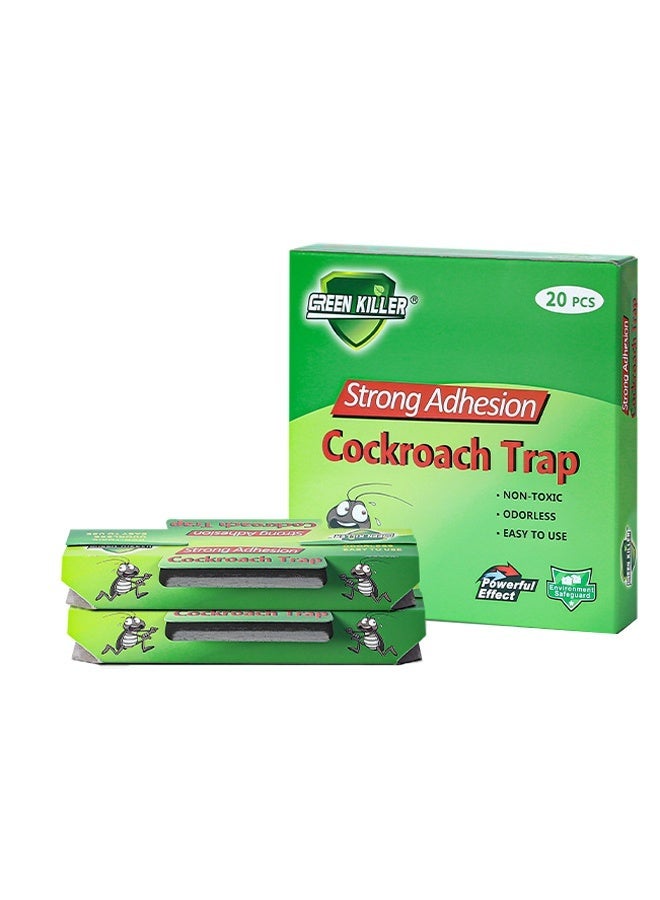 GREEN KILLER Cockroach Box Household Cockroach Trap Cockroach Patch 20 Pieces - Image 1