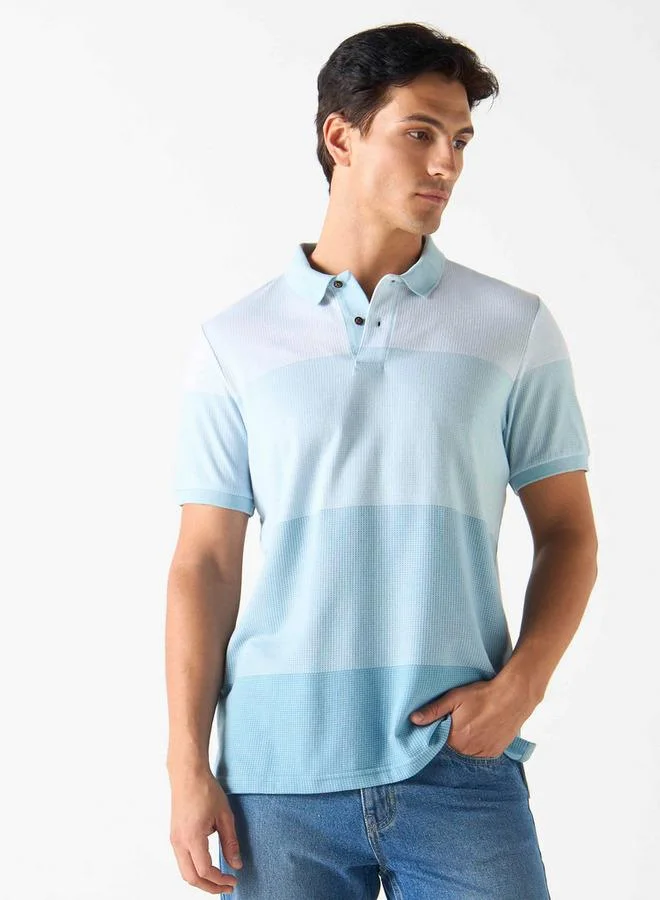 Splash FAV Striped Polo T-shirt with Short Sleeves