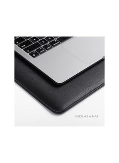 Laptop Sleeve 14 Inch Compatible For Macbook Pro 14-In 2021 M1 A2442 & Old Versioned 13-13.3 Inch Macbook Air/Pro, Slim Protective Faux Leather Case With Magnetic Closure, Black Pebble - pzsku/ZFB1AF4C91D71C2D485A5Z/45/_/1692935090/e40faf96-caf8-4162-993e-17f0e541875d